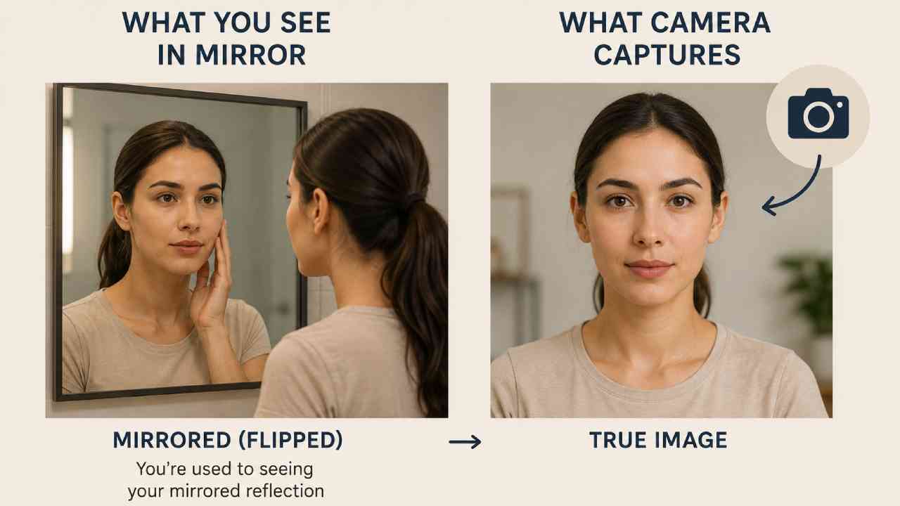 Why Your Face Looks Different in Photos Compared to Mirrors
