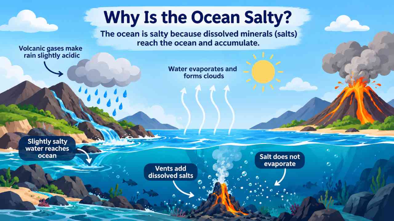 Why Is Ocean Water Salty but Rainwater Is Not?